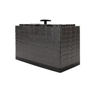 Camco FasTen 4x2 Leveling Block for Single Tires - Interlocking Design Allows Stacking to Desired Height - Includes Secure T-Handle Carrying System - Brown - 10 Pack (21025)