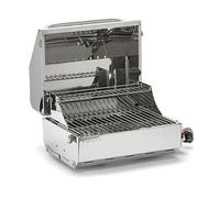 Camco Kuuma Stow N’Go 216 Elite Propane Grill | Features Built-In Thermometer & Push-Button Igniter | Includes Fold Away Legs & Removable Warming Rack | Use as Camping Stove and More (58155)