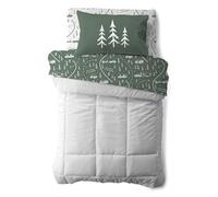Camco Life is Better at The Campsite Camper/RV Bunk Sized Bed Sheets | Features Green & White Map Design | Crafted of Soft Machine Washable Polyester | 3-Piece Set (53477)