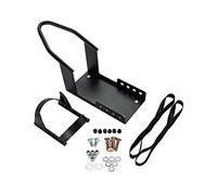 Camco Motorcycle Wheel Chock with Handlebar Straps | Keeps Your Motocycle Upright During Transit | Mountable | Universal Tire Fit (66100)