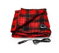 Camco Polar Fleece Heated Blanket for Cars, Trucks, and RVs - Power Cord Plugs into 12V Vehicle Power Outlet | Great for Cold Weather, Traveling, or Emergencies - Plaid Red (42804), 59" x 43"