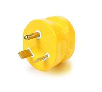 Camco PowerGrip 30AM/15AF Camper/RV Electrical Adapter | Features 30-Amp Male & 15-Amp Female Connections | Designed w/Non-Slip Grooves & Contoured Ends for Easy Removal | Rated for 125V/1875W (55233)