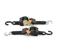 Camco Retractable Transom Tie Down Straps | Break Strength of 3,330lbs and Safe Working Load of 1,100lb | 2-Pack, Durable Polyester Webbing (50031)