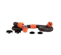 Camco RhinoFLEX 20-Ft Camper/RV Sewer Hose Kit - Features Clear Elbow Fitting w/Removable 4-in-1 Adapter - Connects to 3” Slip or 3”/3.5”/4” NPT Threaded Sewer Connection (39741)