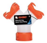 Camco RhinoFLEX Camper/RV Wye Sewer Hose Fitting | Features 360-Degree Swivel Ends & Built-In Gaskets for Odor Tight Connection | Allows for 2 Sewer Hoses to Connect to the Same Dump Station (39812),