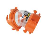 Camco Sewer Hose Swivel Fitting RhinoFLEX Clear 45 Degree - See When Empty, Odor Protection (39847)