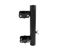 Camco RV Ladder Mounted Flagpole Holder | Allows for a Flag to Fly from Your RV's Ladder | Compatible with Most RV Ladder Rails (51612), Black
