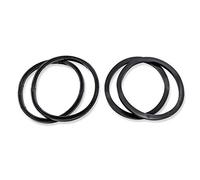 Camco Sewer Hose Replacement Gasket - Replacement Gaskets for RV Sewer Fittings to Ensure an Odor Tight Seal | Two Bayonet & Two 4-in-1 Gaskets - 4 Pack (39834), Black