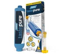 Camco TastePURE RV Water Filter - New & Advanced RV Inline Water Filter with Flexible Hose Protector - GAC & KDF Water Filter - Made in USA - Camping Essentials for Fresh Drinking Water (40043)