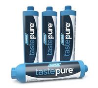 Camco TastePURE RV Water Filter - New Advanced 6-Step Patent-Protected Filtration - Camping Essentials for Fresh Drinking Water - 4-Pack of RV Inline Water Filter, Made in USA (40042)