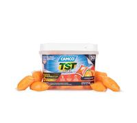 Camco TST MAX Camper/RV Toilet Treatment Drop-INs - Control Unwanted Odors & Break Down Waste and Tissue - Safe Septic Tank Treatment - Orange Scent, 30-Pack (41183)