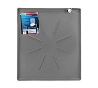 Camco Washing Machine Drain Pan | 31-inches x 35-inches (OD); 29-inches x 33-inches (ID) | Pewter (20788)