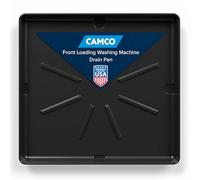 Camco Washing Machine Drain Pan | 31-inches x 35-inches (OD); 29-inches x 33-inches (ID) | Pewter (20788)