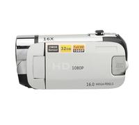 Camcorder, 16MP Digital Camera USB Port Connection Electronic Shutter 16X Zoom with Fill Light for Travel Wedding Recording (Silver)