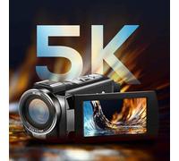 Camcorder 5K 56MP Anti Shake 18X Zoom IR Night Digital Camcorder with 3 Inch IPS Touch Screen Fill Light Hood for Travel Wedding, Microfilm Shooting, Outdoor Tourism