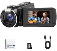 Camcorder Video Camera 2.7K 48MP 18X Digital Zoom YouTube Vlogging Camera | 3.0 Inch 270° Rotation Screen Cam Corder with 32GB SD Card Battery Video Recorder for Daily Family Life Travel Vlog