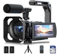 Camcorder Video Camera 5K, 56MP Youtube Vlogging Camera, 3" 270° Touchscreen IR Night Vision Camcorder, 16X Digital Zoom WiFi Cam corder with 2 Batteries, 32GB Card, Microphone, Remote, Tripod