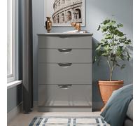 Camden Tall Chest of Drawers Grey 4 Drawers 108cm