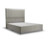 Camden Bed Silver Grey - King / 2 Drawer / Chrome