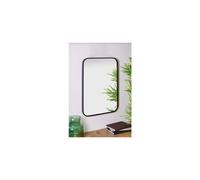 Camden Black Curved Aluminium Mirror 60x40Cm