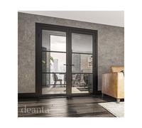 Camden Black Prefinished Glazed Deanta doors: 2040 x 726 (28 1/2) x 40 Camden Black Prefinished Glazed Door