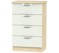 Camden Cashmere and Oak Effect 4 Drawer Midi Chest