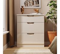 Camden Chest - 3 Drawer - Deep - Gloss Cashmere