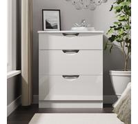 Camden Chest - 3 Drawer - Deep - White Gloss