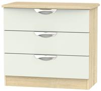Camden Chest - 3 Drawer - Small - Cashmere and Oak