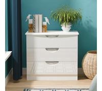 Camden Chest - 3 Drawer - Small - White Gloss