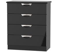 Camden Chest - 4 Drawer - Black Gloss
