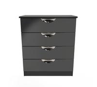 Camden Chest of Drawers Black 4 Drawers 89cm