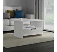 Camden Coffee Table White 1 Shelf 1 Drawer 93cm