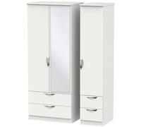 Camden Combi Wardrobe - 3 Door - 1 Mirror - Grey