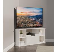 Camden Corner TV Unit White 5 Shelves 1 Drawer 112cm