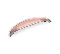 Camden D Cup Handle, 96mm Centres, Kitchen Bedroom Cabinet Fitting (Antique Copper)