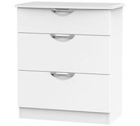 Camden Deep Chest - 3 Drawer - White Matt