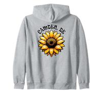 Camden Delaware USA Sunflower Design Zip Hoodie