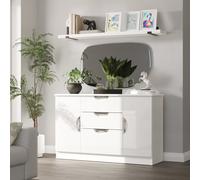 Camden Large Sideboard White 2 Doors 3 Drawers 128cm