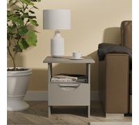 Camden Side Table Grey 1 Shelf 1 Drawer 50cm