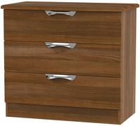 Camden Small Chest - 3 Drawer - Walnut