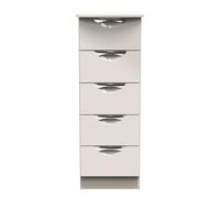 Camden Tall Tallboy Off-White 5 Drawers 108cm