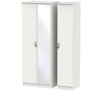 Camden Tall Triple Wardrobe - 3 Door - 1 Mirror - Grey