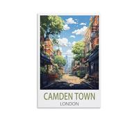 Camden Town London Vintage Travel Posters Street 24x36inch(60x90cm) Print Poster Home Bathroom Bedroom Office Living Room Decor Canvas Poster