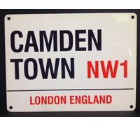 Camden Town Nw1 London Vintage Style Steel Wall Plaque Sign Home Bar Decor Metal Street Sign 8X12 Inches