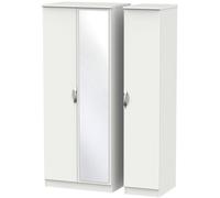 Camden Triple Wardrobe - 3 Door - 1 Mirror - Grey