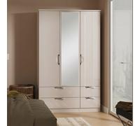 Camden Wardrobe - 3 Door - Combi with 1 Mirror - Cashmere