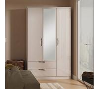 Camden Wardrobe - 3 Door - Combi with 1 Mirror - LHF 2 Drawers - Cashmere