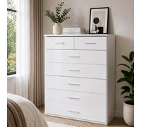 Camden White Gloss 5 Plus 2 Chest Of Drawers