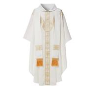 CAMDOM Mens Clergy Robes Chasuble Priest Vestment Catholic Outfit Church Father Pope Mass with Tassel Stole